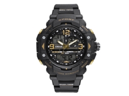 Smael Relógio Esportivo Eletrônico Juvenil com Pulseira de Plástico (dourado)