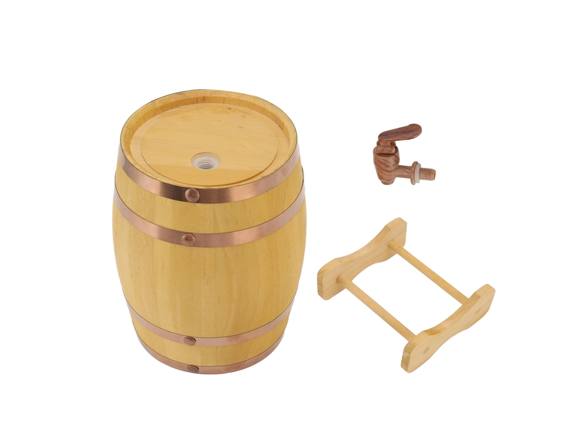 Barrica De Pinho 750ml Para Armazenar Whiskey Vinho Espíritos Cerveja Licor