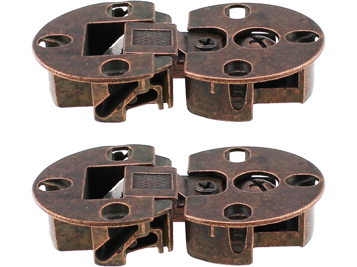 2 Dobradiças Ocultas De Liga Zinco Ajustáveis Em 3d A 90 Graus,