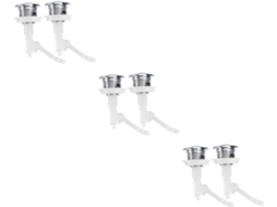 Conjunto De 6 Botões Redondos Reutilizáveis Em Aço Inoxidável Para Fácil Substituição Da Tampa Do Vaso Sanitário.