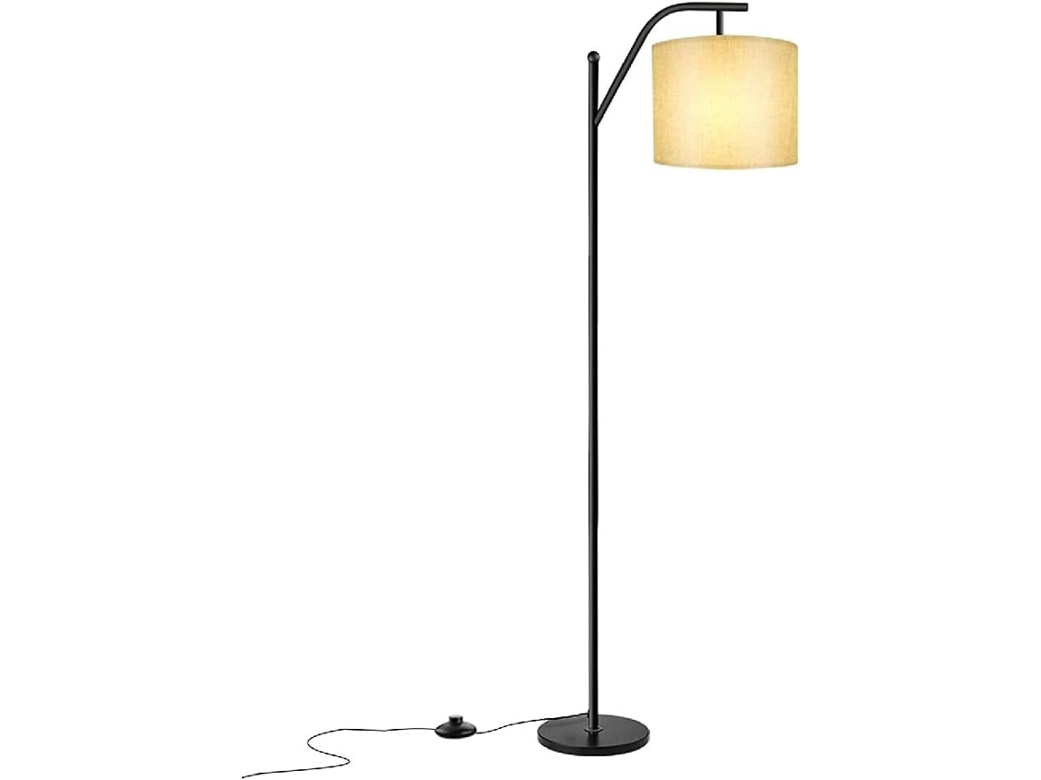 Luminária De Chão Ferro Com Led 3000k, Soquete E27, Estilo Clássico, Com Cúpula Pendente, Ideal Para Leitura Em Salas De