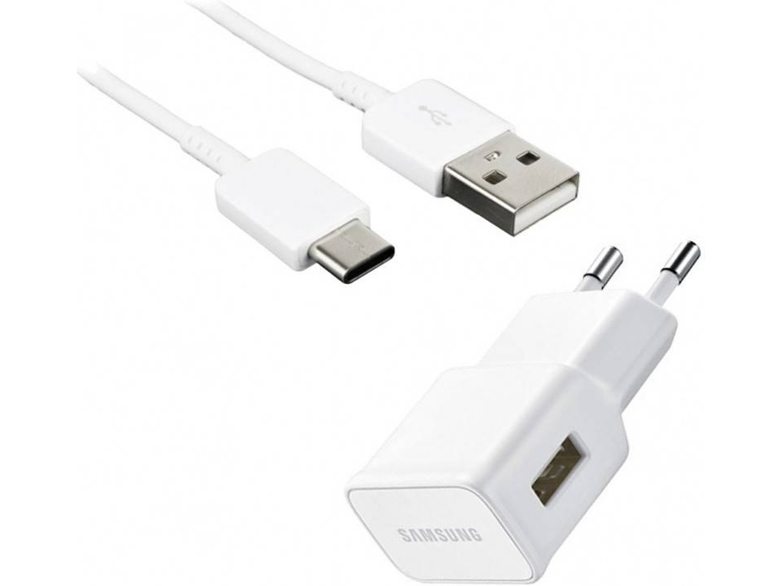 Carregador Rápido e Cabo SAMSUNG EP-TA50EWE (USB-C - Branco) | Worten.pt