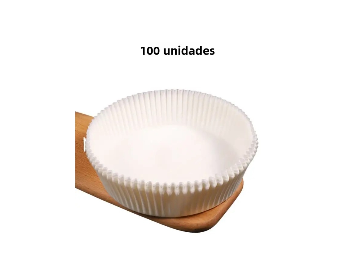 (100 Unidades Redondas Brancas) Tapetes De Papel Para Fritadeira A Ar, Descartáveis, Resistentes A Óleo E À Prova D'água.