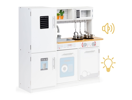 Cozinha Infantil de Madeira com Luz Led Potes ECOTOYS