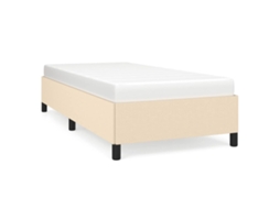 Bed Frame, Bed Frames Vidaxl Creme Tecido (80 X 200 Cm)