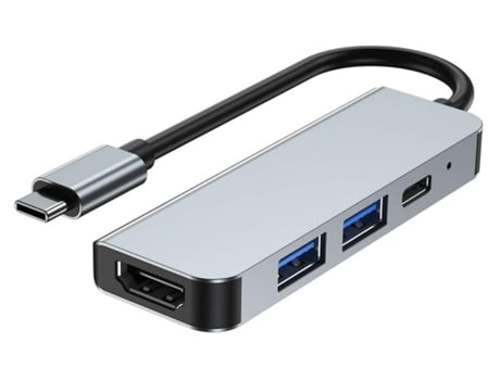 Hub Usb Hdmi240409-14Zzy Divisor Usb 3.0 Extensor Usb Cinza