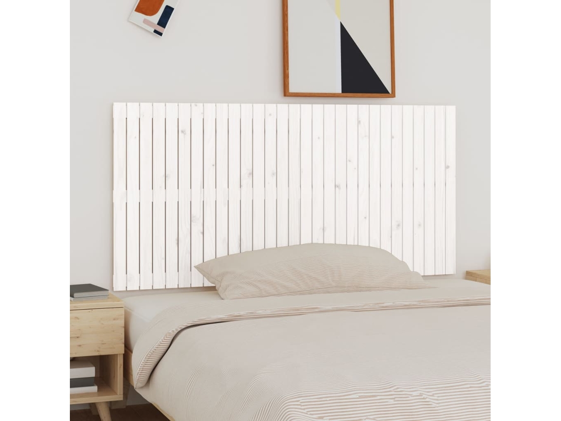 Cabecero de pared 185x3x90 cm madera maciza de pino blanco