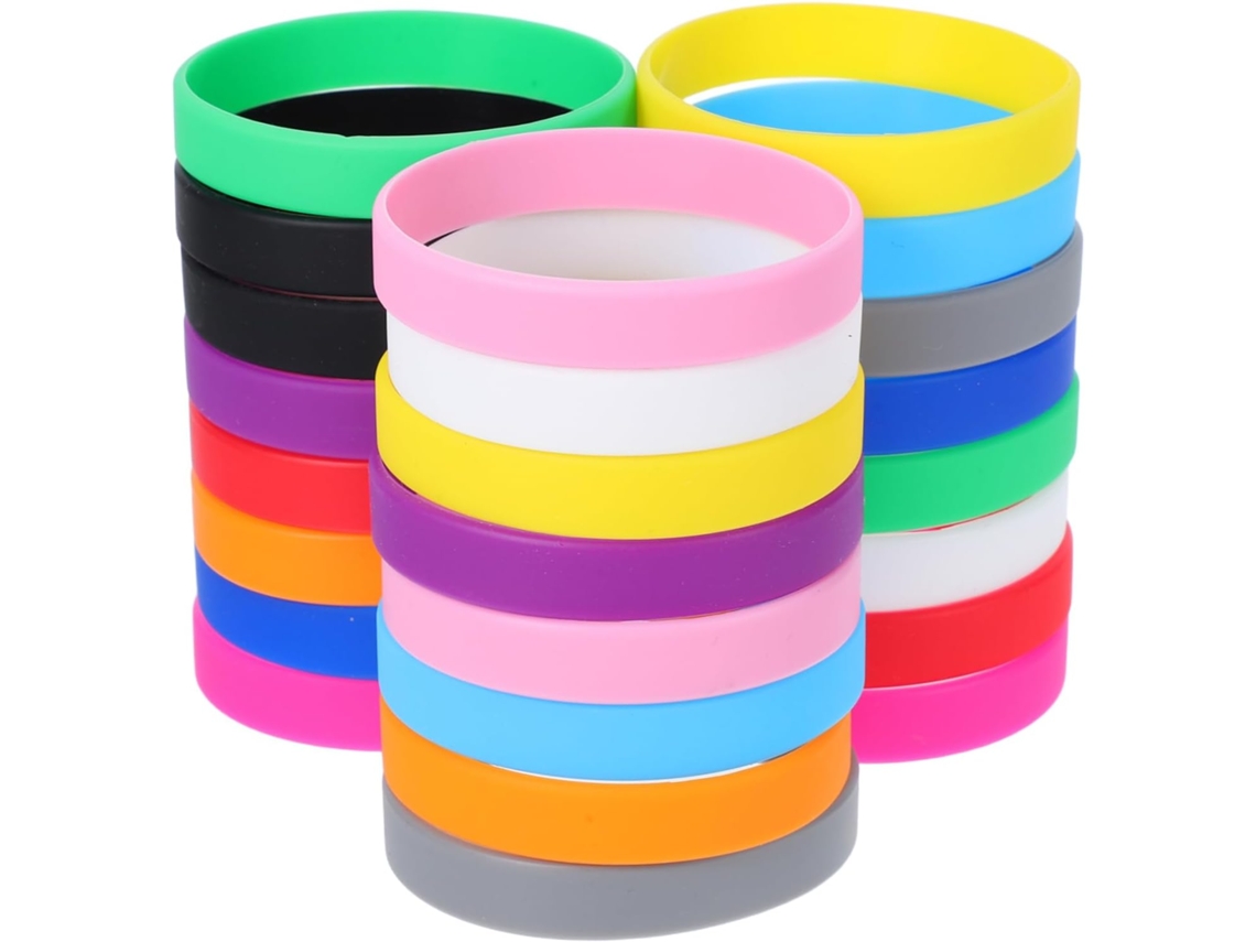 24 Pulseiras de Silicone para Eventos, Luzes e Transporte, Ideais para Reuniões e Atividades Ao Ar Livre, Feitas de