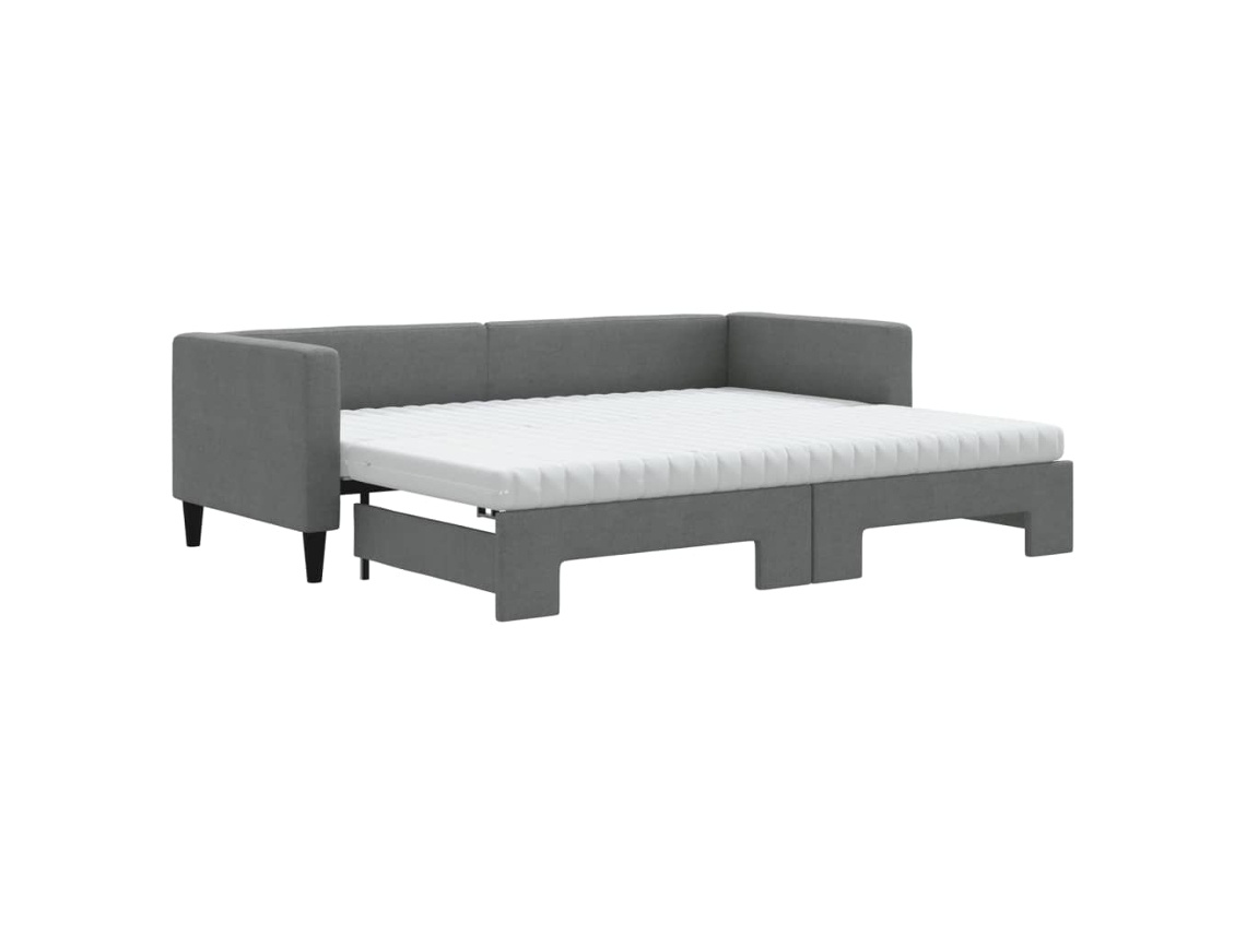 Daybed With Trundle, Daybeds With Trundles Vidaxl Cinzeto Tecido (80 X 200 Cm)