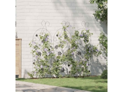 Vidaxl Cerca Para Jardim 3 Unid. Preto 112 X 39,5 Cm Aço