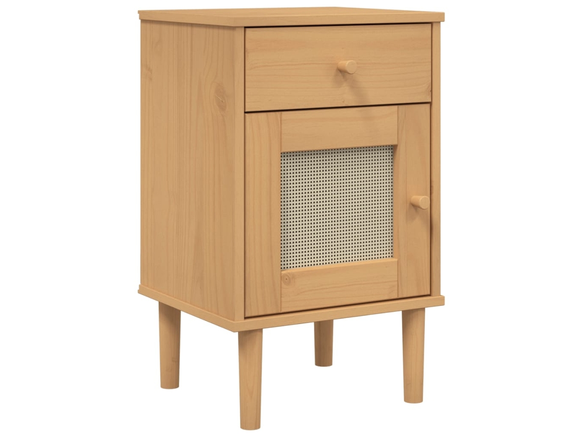 Maison Exclusive - Mesa De Cabeceira Senja 40x35x65 Cm Pinho Maciço Castanho
