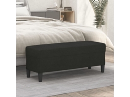 Vidaxl Banco 100x35x41 Cm Tecido Preto