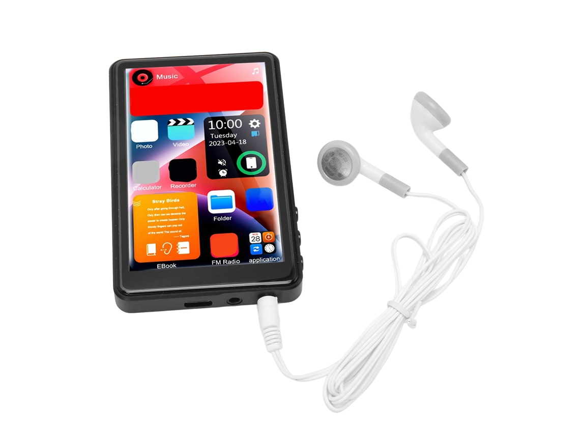 Reprodutor Mp3 Com Tela Tática De 4 Polegadas Hd 16gb/128gb Suporta Bluetooth Gravção Rádio Fm 1080p