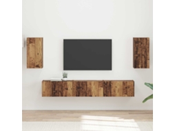 Vidaxl Conjunto de Móvel de Tv 5 Pcs Madeira Antiga Madeira Processada