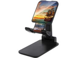 Suporte Dobrável Para Celular Com Desenho De Navio Pirata Ao Pôr Do Sol Mesa Portátil E Ajustável Base Antiderrapante