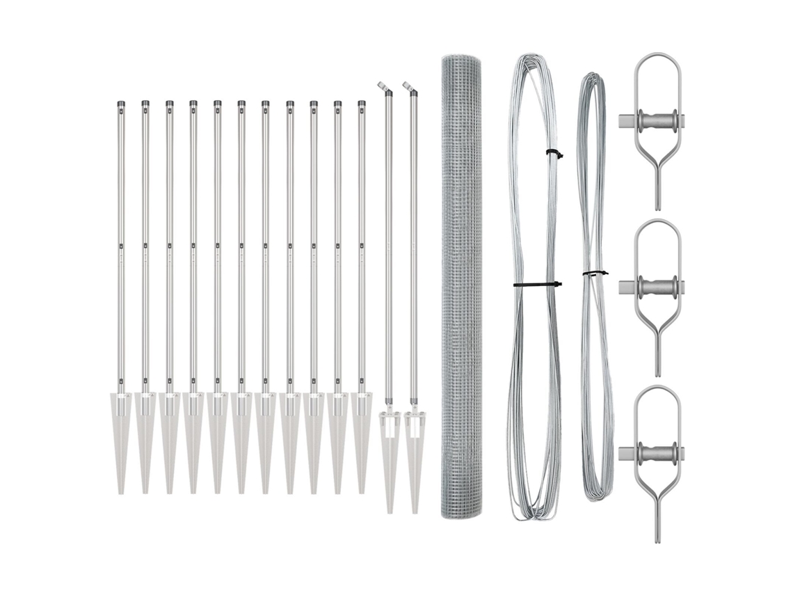 Conjunto 1 Painéis De Cerca Vidaxl Prateado Aço (25 X 1,5 M)