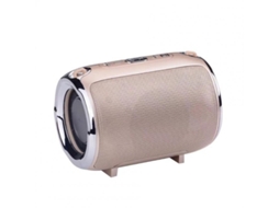 Coluna Sem Fio Bluetooth Portátil com Super Subwoofer Cartão de Inserção Mini Alto-Falante Dourado