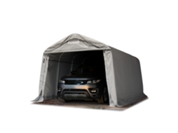 Tenda Garagem 3,3x4,8 M Pvc 800 N Garagem Portátil Abrigo Compacto De Armazenamento Refúgio 100 Impermeável Cinza Toolport