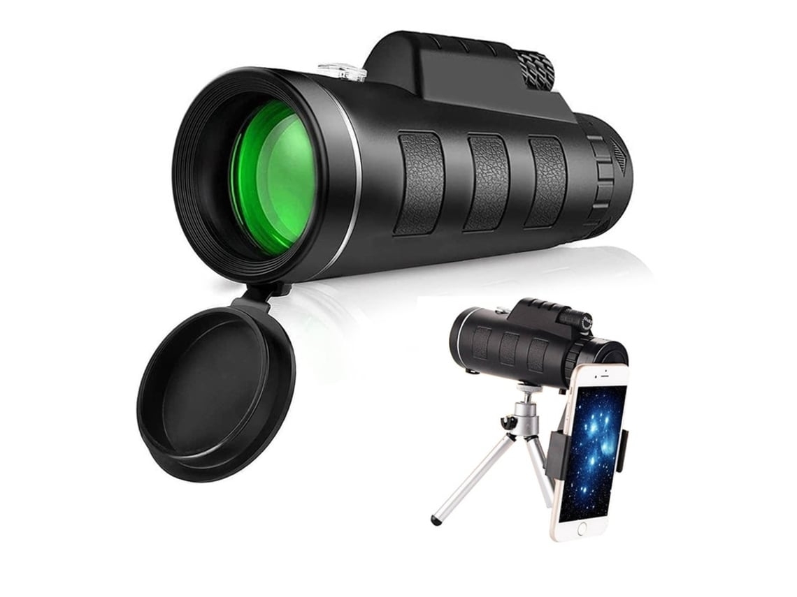 Telescópio Monocular 40x60 Monocular de Alta Potência para Observação de Pássaros Caça À Vida Selvagem Acampamento Viagens Caminhadas Preto USHION