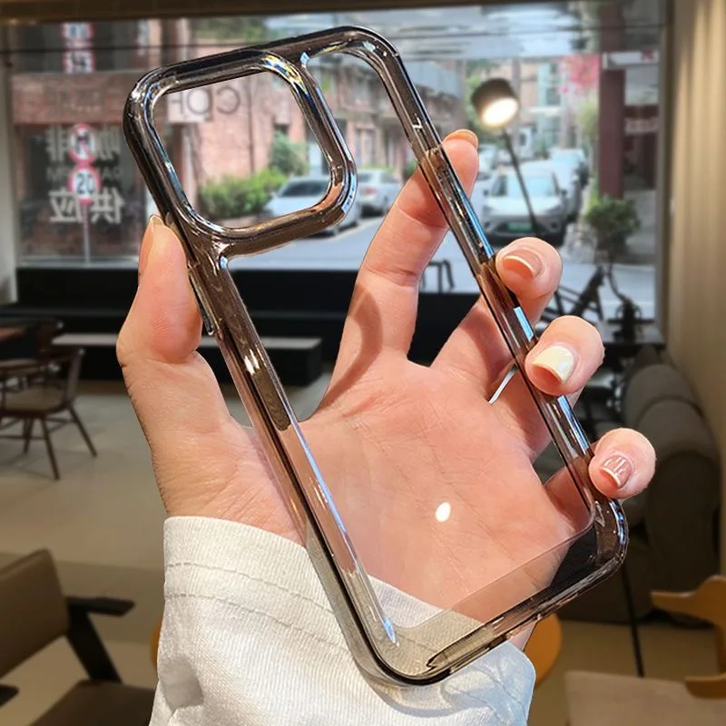 Funda Protectora Antigolpes De Acrílico Transparente Para Iphone 14 Pro (gris)