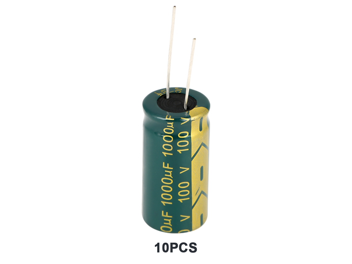 Kit de Capacitores Radiais Verdes 100v 1000uf 10pcs S/MARCA