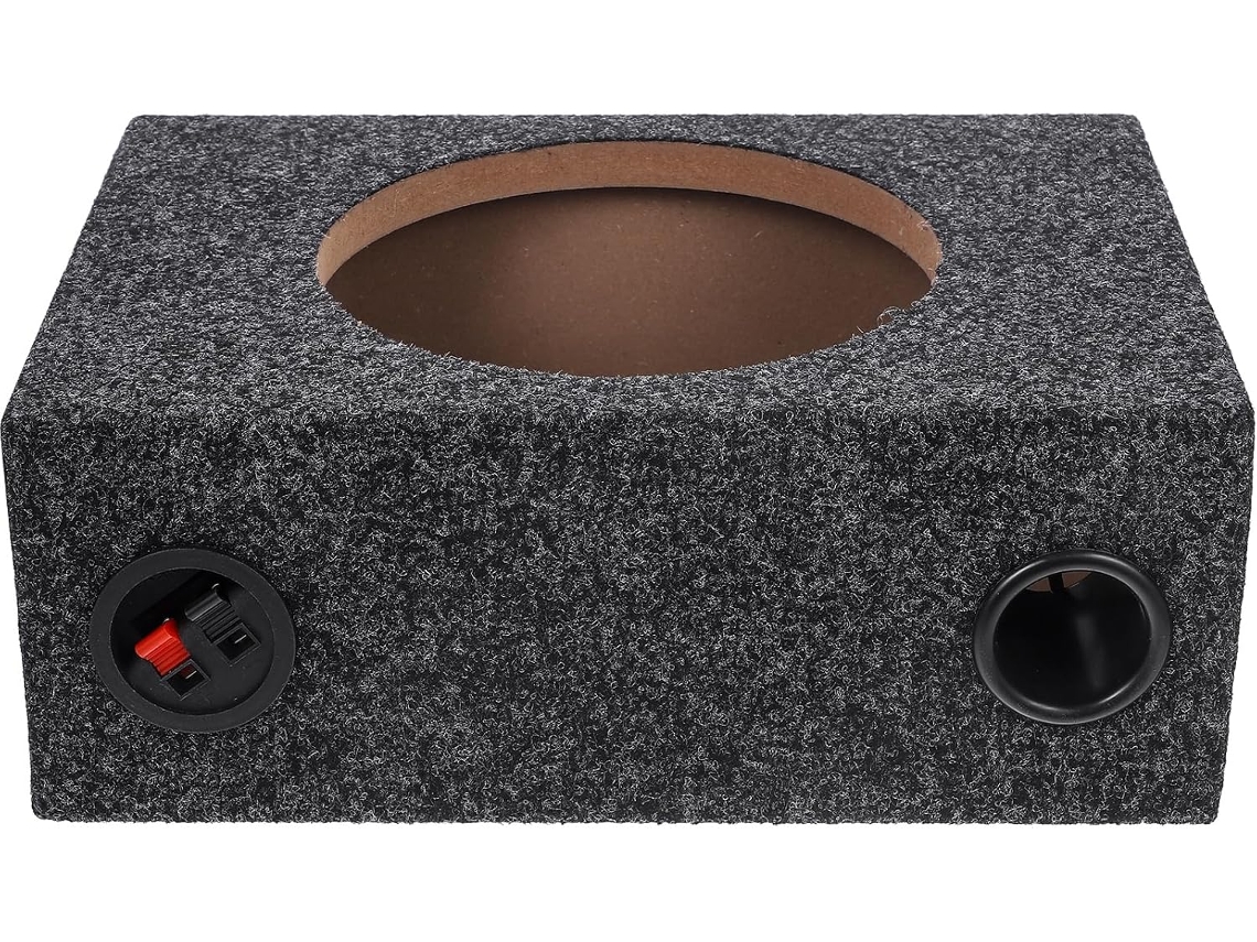 Subwoofer Automotivo De 8 Polegadas Em Madeira Com Revestimento Em Carpete, Caixa Acústica Selada.