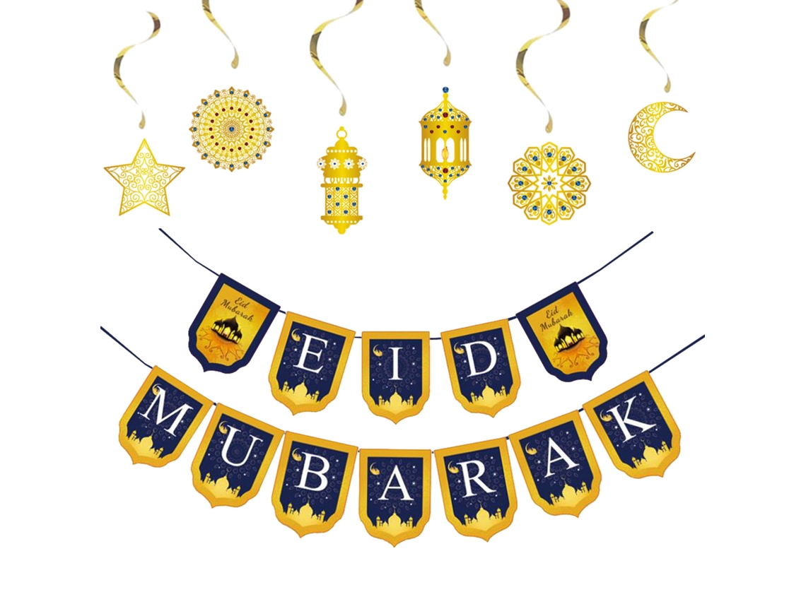 Laxiscreed Conjunto De 6 Bandeiras Decorativas Com Estrelas E Lua Em Espiral Para Decoração De Ambiente