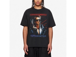 Rockinstone Terminator Schwarzinator Black Adult T-shirt Size:s