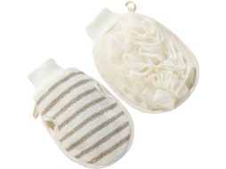Conjunto De 2 Esponjas Esfoliantes Corporais Dupla Face Para Banho E Corpo, Para Remover Células Mortas Da Pele