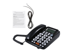 Telefone Fixo Telefone com Fio para Uso no Escritório e em Casa EOOCOO (botões Grandes, Chamada Sem Mão)