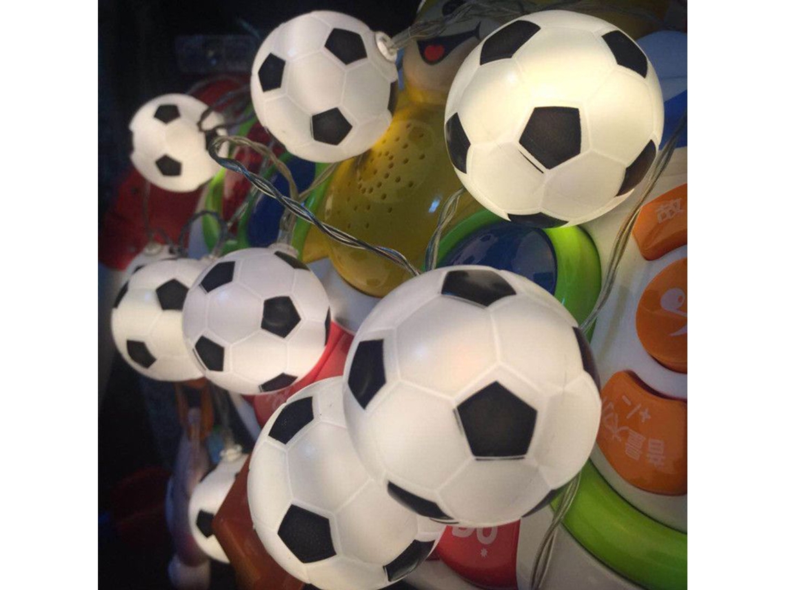 Luzes de LED em formato de bola de futebol, modelo 2026, 20 unidades, luzes de fada para decoração de casa em ambientes internos e externos, festas e campeonatos mundiais.