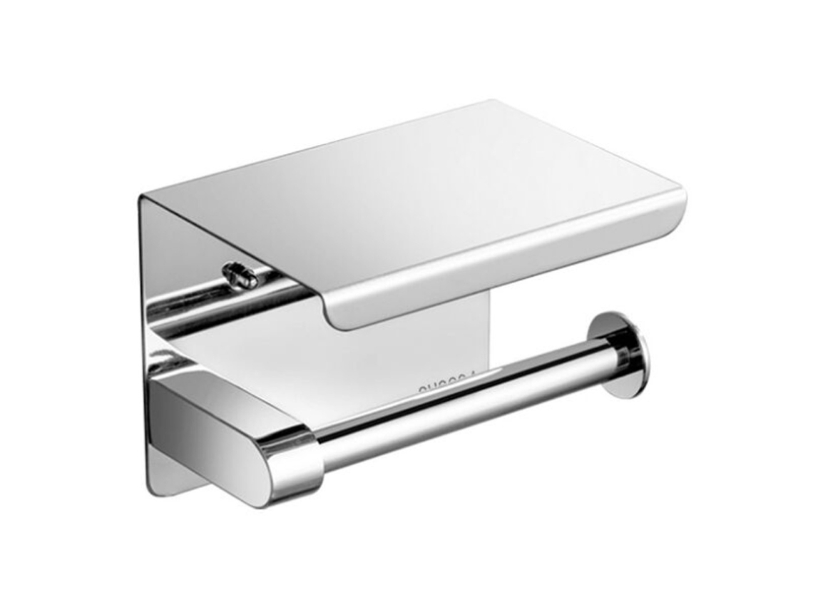 Suporte para Papel Toalha com Suporte para Celular Cromado NEVEANCE