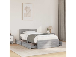 Vidaxl Estrutura Da Cama 2 Unid. Sonoma Cinzento Derivados De Madeira