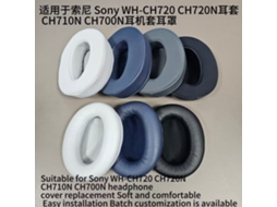 Ponteiras/conchas Auriculares Para Sony Wh Ch700n Yunzii (faixa De Cabeça Em Couro Cinza, 2 Peças)