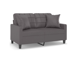 2-seater Sofa, 2-seater Sofas Vidaxl Cinzeto Couro Artificial (n/a)