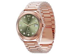 Smartwatch com tela amoled de 1,19” Chamadas Bluetooth Design moderno E Sports Tracker rosa Bestvite