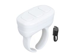 Bluetooth Video Page Turner Finger Remote Controller For Video Browsing Novels Reading 10 Meter Distance White LAXISCREED