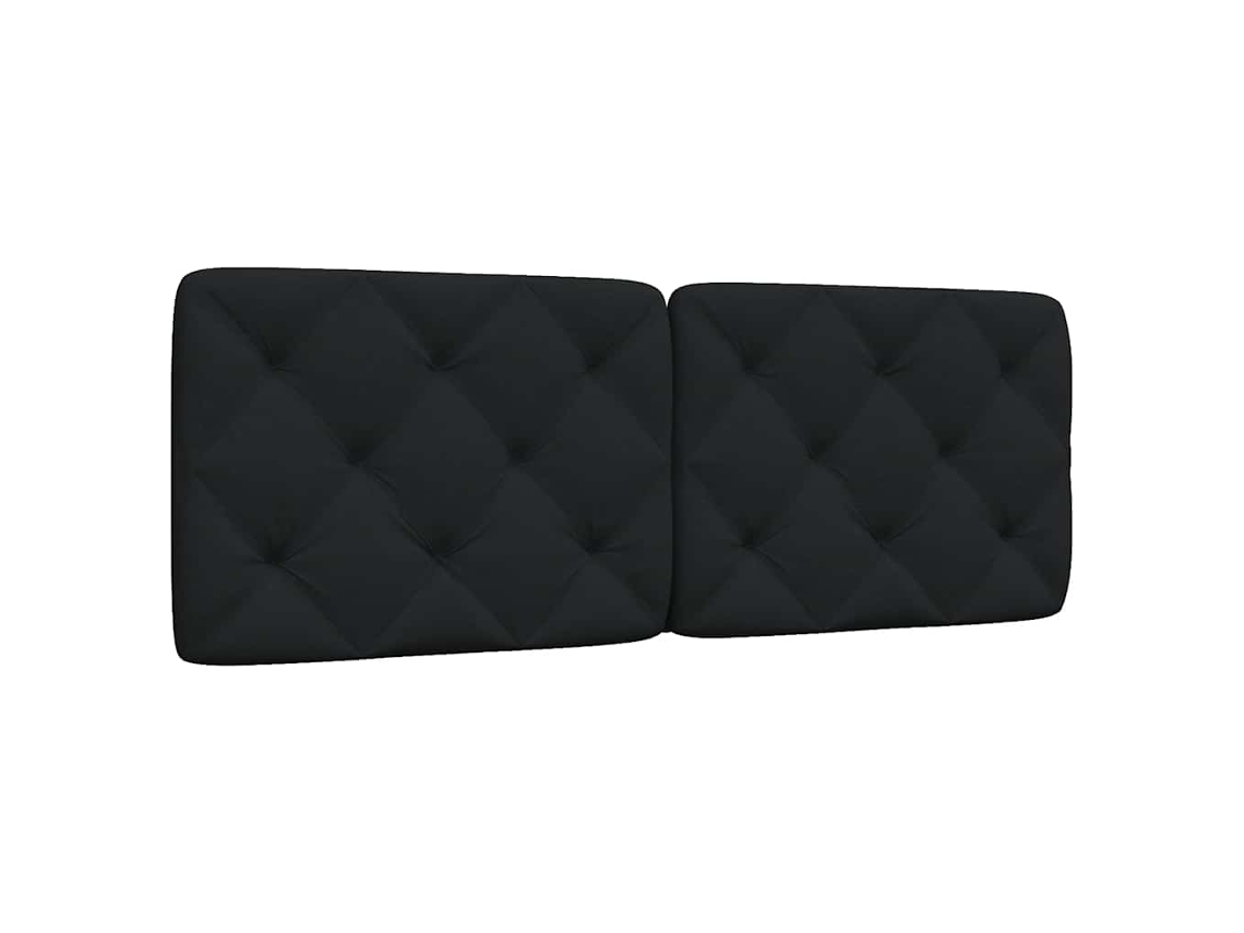 Vidaxl Almofadão De Cabeceira 120 Cm Tecido Preto