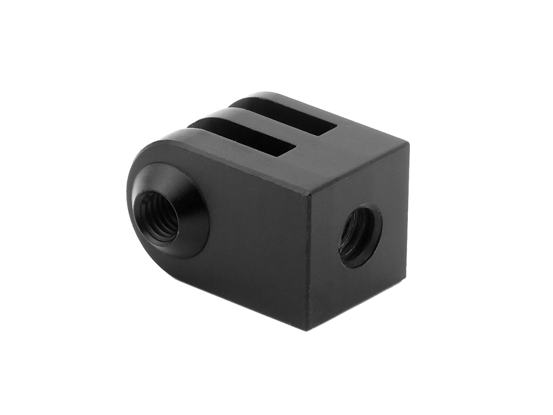 Adaptador De Tripé Alumínio Com Rosca 1/4'' Em Liga Cnc Para Câmeras Sjcam 9 10 (preto)-aquaforge