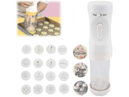 Kit Pistola De Prensa Elétrica Para Biscoitos Com 12 Discos E 4 Pontas De Cobertura, Para Fazer Biscoitos E Decorar Nostalgia88