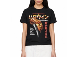 Rockinstone Halloween Movie Night He Came Home Japanese Black Adult T-shirt Size:xxxl