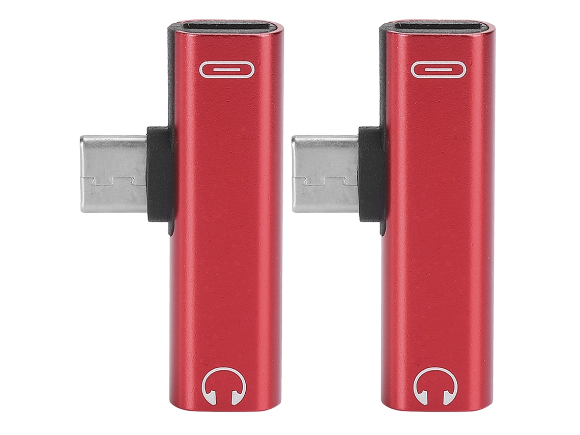 Adaptador de Áudio Type C LAXISCREED splitter 3.5mm 2 peças