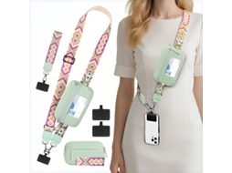 Porta-cartões Carteira Eifson Rfid Ajustável Crossbody Janela Id Detachável Tira