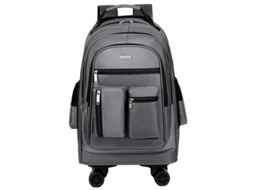 Nova mochila escolar multifuncional com rodinhas (cinza, azul, preto)