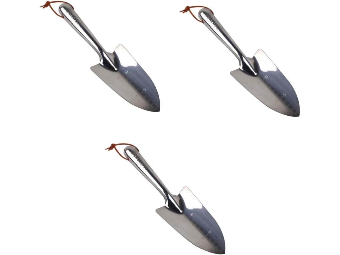 Conjunto De 3 Peças De Pás E Enxadas Em Aço Inoxidável Para Cavar, Jardinagem E Trabalhos Manuais.