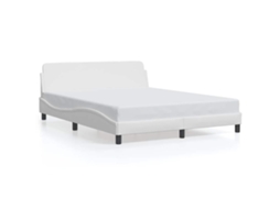 Bed Frame, Bed Frames Vidaxl Branco Couro Artificial (160 X 200 Cm)