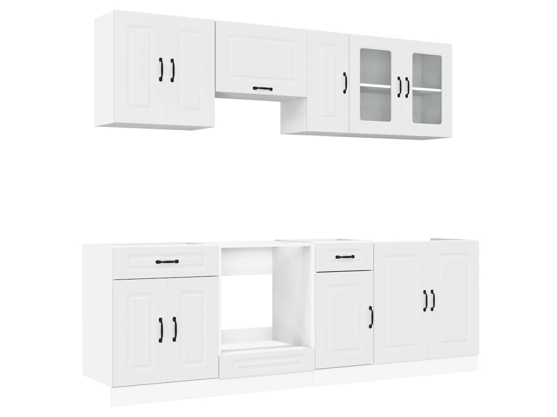 Conjunto 8 Armário de Cozinha Conjunto Kalmar VIDAXL Branco