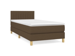 Cama box spring VIDAXL Marrom Tecido (90x200 cm)