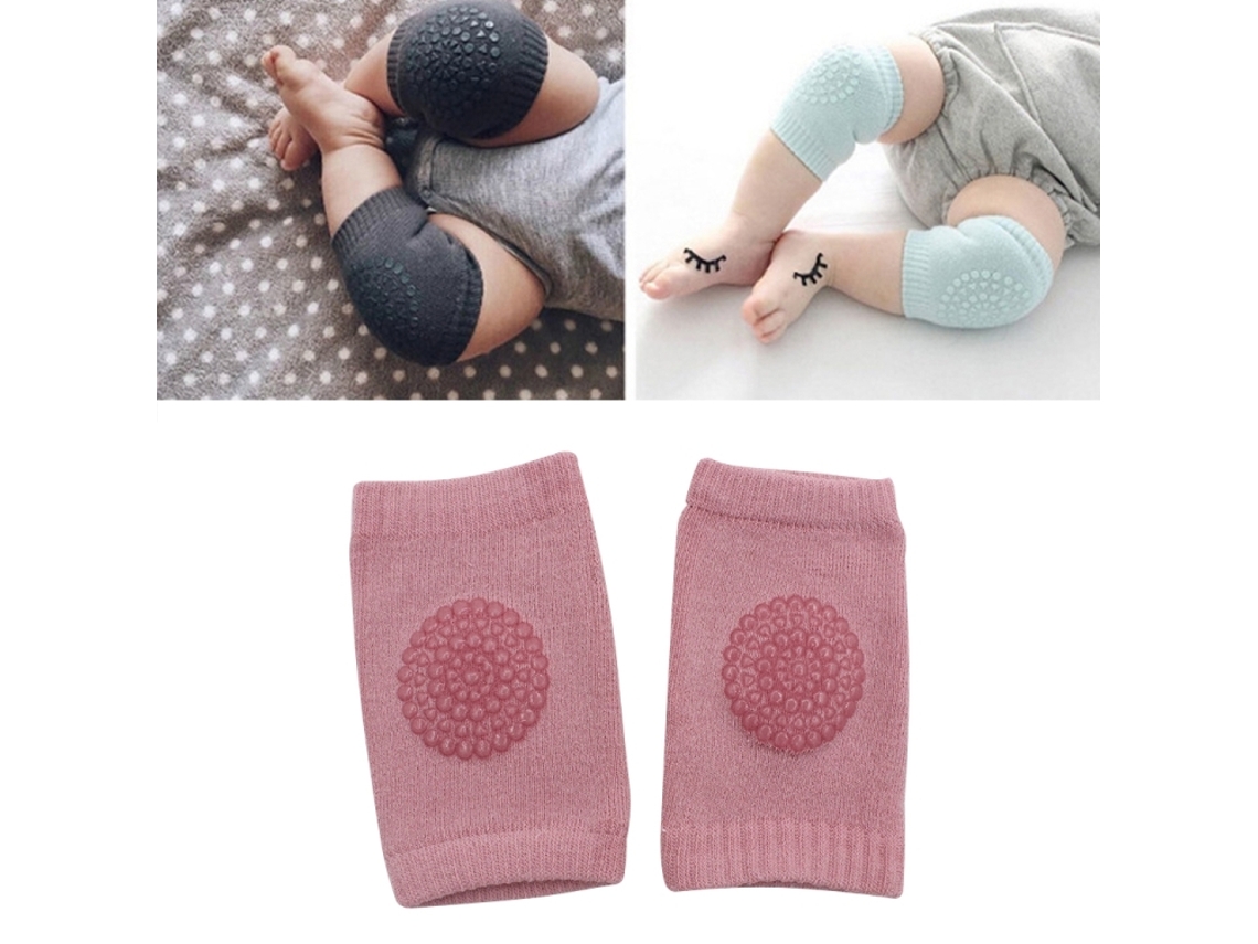 Joelheira Antideslizante e Respirável para Bebês Aprendizes de Caminhada Rosa XIAOMOYU