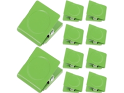 Toddmomy Conjunto de 10 Clipes Magnéticos Geladeira de Metal 3,5cm, Suportes Grandes Quadrados e Redondos para Casa